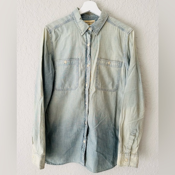 Ralph Lauren Denim & Supply Oversized Shirt Women’s Button Up Jean Top - Picture 1 of 5
